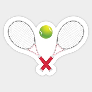 Tennis Ball and Rackets Sticker